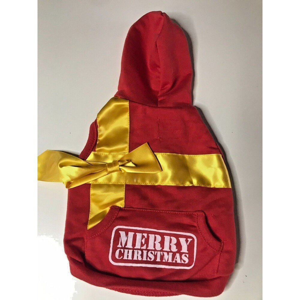 New Merry Christmas Dog Shirt Pet T-Shirt Hoodie Gift Wrapping Puppy Clothing M